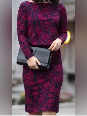 Tory Burch Etta' Print Blouson Dress size small.